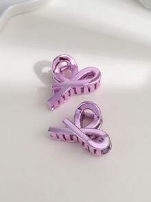 2pcs Women's Fashion Glossy Mini Hair Clips, Suitable For Daily Wear - Multicolor - View 18