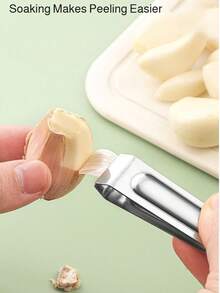 Stainless Steel Garlic Peeler, Suitable For Peeling Garlic And Removing Fish Bones, Stainless Steel Hair Clips, Kitchen Supplies, And Fish Bone Tweezers - Multicolor - View 4