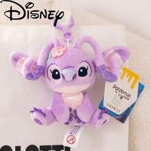 Disney Móc khóa hình Stitch nhồi bông chính hãng , mặt dây chuyền hình thiên thần màu tím, đồ trang trí ba lô cho trẻ em, quà tặng sinh nhật, lễ hội cho trẻ em. - Nhiều màu - Xem 8