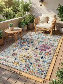 1. Nuevo material similar al cachemira (1000g/㎡) Alfombra estampada de estilo palaciego aristocrático vintage, con almohadilla antideslizante gruesa, tapete mullido de alta densidad y cómodo para los pies. Alfombra de estilo marroquí, retro bohemio y moderno para festivales. Alfombra larga para pasillos, lavable a máquina para patio, terraza, balcón, picnic, decoración exterior, felpudo de entrada y alfombra de interior. Alfombra para sala de estar. - A - Ver 11