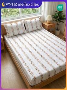 Bộ ga trải giường in họa tiết 2/3 món (1 ga trải giường + 1/2 vỏ gối, không kèm ruột gối), chất liệu bảo vệ nệm thân thiện với da, vỏ nệm in họa tiết, mềm mại và thoáng khí, nhiều kích cỡ phù hợp với giường đơn/đôi/nữ hoàng/vua, dùng được cả bốn mùa, có thể giặt máy, trang trí nhà cửa, trang trí phòng ngủ. - Nhiều màu - Xem 10