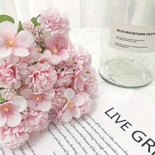 2 Stück künstlicher Chrysanthemen, Rosen, Gänseblumen Blumenstrauß, Heimdekoration, Inneneinrichtung, Party, Hochzeit, Tischdekoration, Frühling/Sommer (Vase nicht enthalten) - Verschiedenfarbig - Übersicht 12