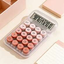 1pc Gradient Dopamine Calculator Round Mechanical Keyboard, 12-Digit Large Display Suitable For Accounting, Finance, Students, Office Use, Fashionable & Girly Style, High-End Color, Good Value (Random New/Old Version),School Supplies,Back To School-Calculator,School Supplies,School,Office Supplies,Pink Office Supplies,Desk Accesorries,Office Supplies,Office Decor,Office Desk Supplies,Calculadora Científica,Gifts For Men,Tools,Desk Accesorries - Mảnh duy nhất - Xem 6