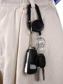 1/2/3 buah Gantungan Kartu Identitas yang Dapat Ditarik dengan Carabiner, Klip Gantungan Kartu Identitas Elastis, Klip Gantungan Kunci Kartu Identitas yang Dapat Ditarik, Cocok untuk Perawat, Dokter, Pekerja Luar Ruangan, Plastik Bulat Mudah Ditarik, Tali Gantungan Carabiner yang Dapat Ditarik untuk Sekolah, Mobil, Aksesoris Tas Gaya Y2K Goth, Hadiah untuk Ibu, Ayah, Wisuda, dan Guru - Hitam - View 7