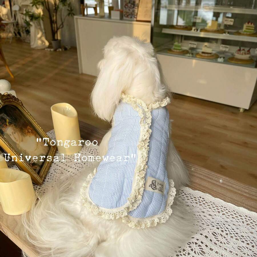 Tongaroo Double-Sided Ocean Series Pet Clothes, Thick Padded Vest For Cats, Dogs, Pomeranians, Maltese, Teddy Bears - Blue - View 1