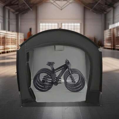 Black Travel Bike Storage Tent, Rectangular Bike Storage Tent, 220*150*185cm/86.61*59.06*72.83in, Outdoor Bike Tent With Carrying Bag Used To Store Bicycles, Motorcycles, Repair Tools, Garden Tool