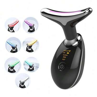 Massageador Facial com LED e Fototerapia: Firmador Antirrugas para Pescoço e Pele