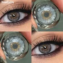 FRESH LADY Freshlady 1副装 14.20mm 年抛型灰色隐形眼镜，轻盈舒适，暖色调，低调百搭，适合工作、社交、化妆、节日妆容等场合。 - 灰色 - 查看 23