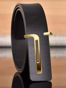 Minimalist Men's Hollow T-Letter Alloy Buckle Belt, Retro Men's Casual Versatile Belt, Suitable For Middle-Aged And Young Adults - Multicolor - View 15