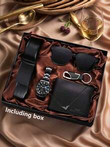 2pcs/Set Men's Luxury Simulated Quartz Watch And Wallet Combo - Black Watch Strap, Wallet With Cash Compartment - Ideal Gift For Christmas, Valentine's Day, Birthday - Fashionable & Practical Daily Essential (Battery-Powered Quartz Movement), Suitable For Men - Black - View 10