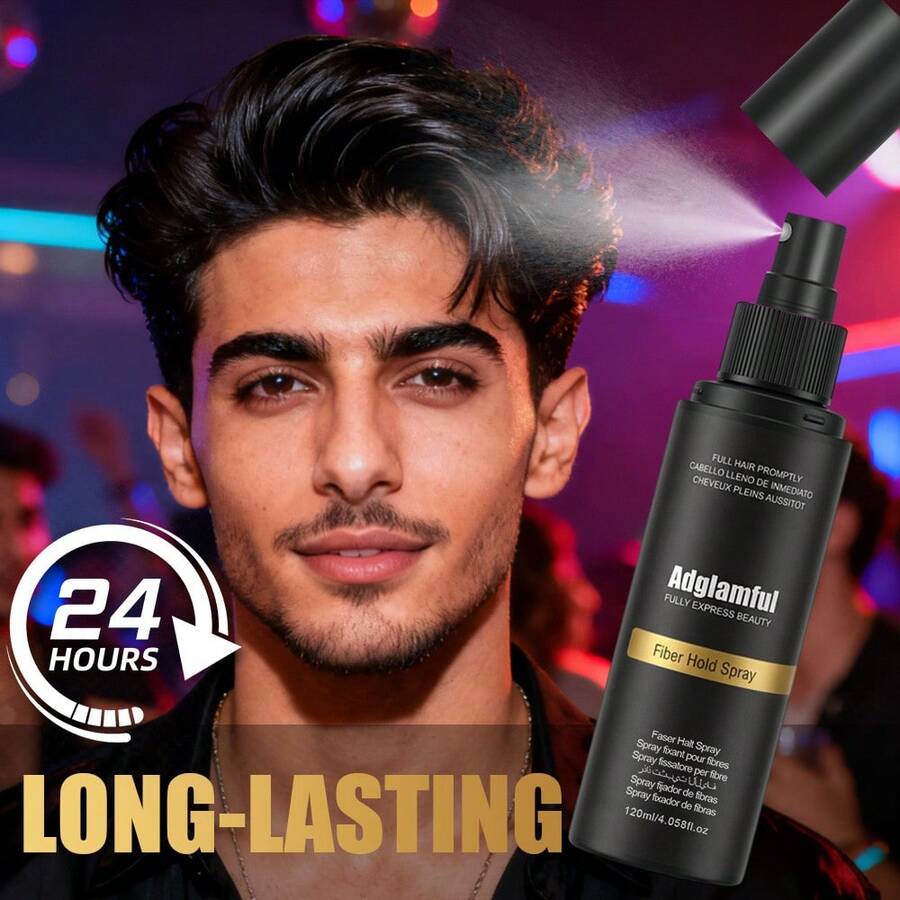 120ml Adglamful Styling Hairspray, Quick Drying Matte Finish, Natural Volume, No Residue Easy Wash, Holds Hairstyle, Enhances Hair Texture And Maintains Style For 24 Hours - Multicolor - View 1