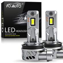 TOAUTO 2PCS H7 H4 H11 LED Lights For Car Headlight Bulb 100W 40000LM Mini Wireless Auto Lamp +1000% Bright Spotlights Automobile Headlamp 12V 24V - A - View 16
