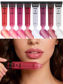 USHAS唇彩，滋润保湿，打造镜面般光泽丰盈的唇妆，水润液体唇膏，易于使用，适合所有肤质。 - #07 - 查看 3