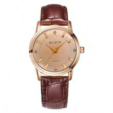 WLISTH Women's Quartz Watch Fashion Casual Watch Waterproof Temperament Women's Watch Hot Selling - Coffee Brown - View 2