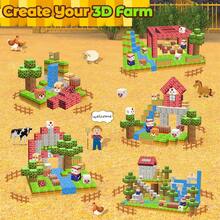 Animal Farm Magnetic Blocks (110-260PCS) Kids' Fun Farm Scene Building Toy, Build Animal Homes, Educational Blocks For Farm Animal Cognition - Multicolor - View 7