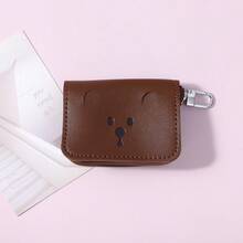 New Creative Leather Bear Coin Purse Cute Bag Pendant Car Keychain Key Chain Mouth Red Envelope Headphone Bag Pendant - Multicolor - View 11