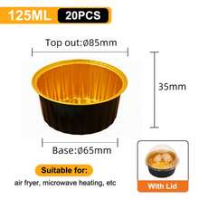 10/20/50 Pcs Foil Cupcake Liners Heat Resistant Aluminum Cake Cups With Lid Round Baking Cups With Lids Kitchen Wedding Birthday Party Supply - Multicolor - View 16