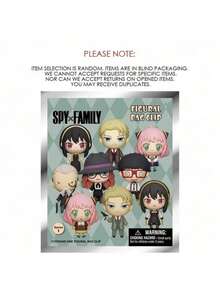 Crunchyroll 1PC  X Family Officially Licensed Blind Box 3D Figurine Bag Clip Charms Anime Figure Keychain Anime Collector Kering Backpack Decor Loid Anya Yor Collectible - Multicolor - View 5