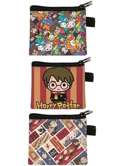 1 pieza Monedero estilo Harry Potter, Portador de tarjetas, Bolsa de almacenamiento, Billetera pequeña, Accesorio de disfraz de estilo estudiantil para volver a la escuela, Pequeño regalo para amigos