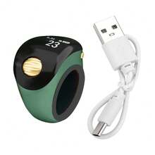 圆形滚珠数字计数器，滚动计数，可调节尺寸18/20/22mm，Type-C充电，智能触控手指计数器，用于祈祷计数 - 彩色 - 查看 11