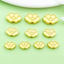 10/25颗中国风古法金珐琅幸运云隔珠，适用于DIY手链项链首饰制作 - 彩色 - 查看 8