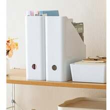 5 Pacote Arquivo de Revista LANDRE A4 Papelão Resistente 7 cm de Largura Branco - Peça única - Visão 5