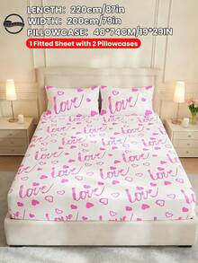 2/3pcs Printed Fitted Bedsheet Set (1pc Bedsheet + 1/2pcs Pillowcase Without Pillow Insert), Skin-Friendly Mattress Protector, Printed Mattress Cover, Soft & Breathable, Multi-Size Fits Twin/Full/Queen/King Bed, All Season, Machine Washable, Home Decor, Bedroom Decor - Multicolor - View 18