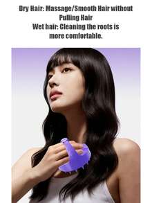 1支硅胶美发梳，按摩梳，干湿两用，洗发梳，温和护发 - A - 查看 10