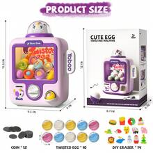 NewBandMo Vending Machine For Kids With Sound, Mini Vending Machine With Little Toys, Arcade Games Machines, Kids Machine Toys, Adjustable Sound And Music, Toys For Ages 3 To 13 - 紫色 - 查看 8