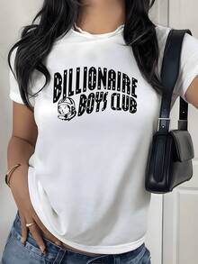 Texto con letras grandes que representan una mentalidad ambiciosa acompañada de un símbolo de exploración espacial que inspira avance y confianza camiseta de mujer con textura suave 220g ideal para uso diario y look urbano moderno - Blanco - Ver 8