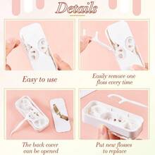 1-Pack Dental Floss Picks Holder Dispenser Portable Travel Floss Picks Box Adult Toothpick Storage Box Suitable For Travel And Business Trips - 1PC - Random Color - View 8