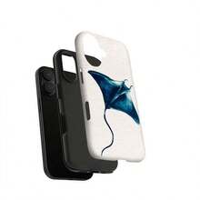 1Pcs Fashion Manta Ray Pattern Black Phone Case For IPhone 17/11, 12, 13, 14, 15, 16 Plus Pro Pro MAX XS MAX XS/X , High-End And Fashionable,Phone Cover Protective, The Best  Gift For Your Friends And Family, Suitable For Both Men And Women - 黑色 - 查看 6
