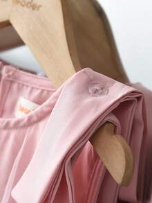 bearleader 2-7 Years Old Girls' Summer Birthday Princess Dress, Detachable Bow, Sleeveless Tulle Wedding Party Dress, Sweet Teenage Outfit - Pink - View 5