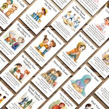 30pcs Islamic Manners Flashcards - Muslim Values Cards With Adorable Cartoon Illustrations - Learn Good Manners, Anger Control, Charity & Truthfulness, Eid Gift & Ramadan Activity - Multicolor - View 3