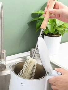 Bottle Cleaning Tool Kit - Includes Bottle Brush, Baby Bottle Brush, Long Handle Small Brush, Suitable For Blender - Apricot - View 10