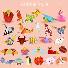 Children's Origami Fun Set, Includes Instructions, 54/108 Sheets, 27/54 Patterns, Arts & Crafts Project, Suitable For Beginner Handicraft, Paper Art, Arts & Crafts Supplies - Multicolor - View 8
