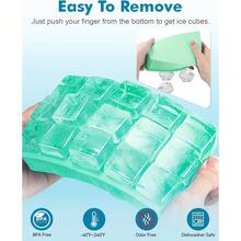 2pcs 15-Cavity Square Silicone Ice Cube Tray With Lid, Multi-Cavity Silicone Ice Cube Mold Tray For Whiskey Ice Cubes, Ice Maker Trays (With Ice Tongs) - Multicolor - View 5