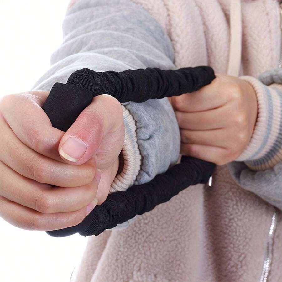 射箭训练弓形器，弓箭射击阻力训练器，健身锻炼练习增强手臂力量多功能瑜伽辅助阻力带背部伸展拉伸带 - 黑色 - 查看 1