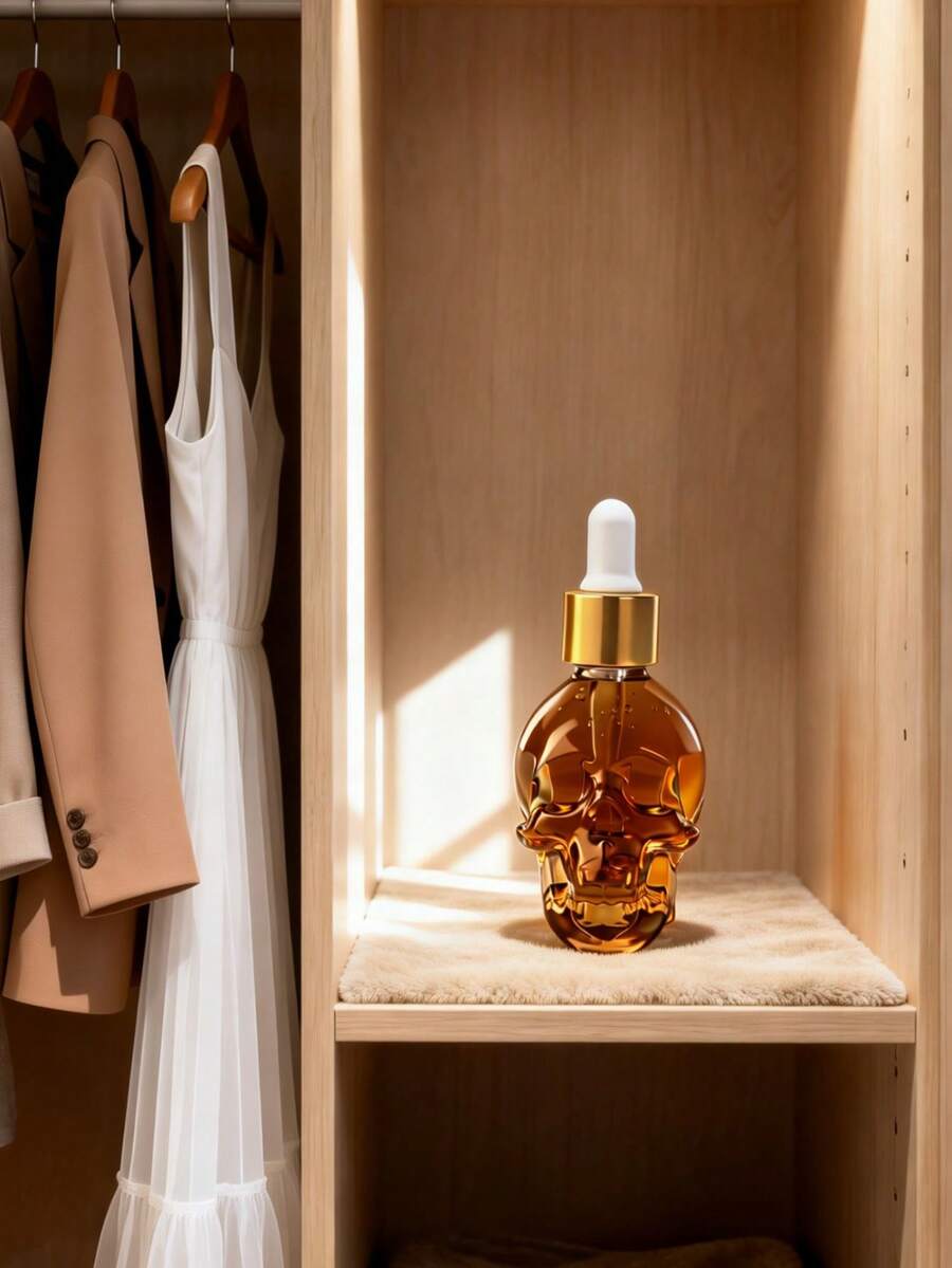 زجاجة واحدة 30مل رذاذ عطر زهري وفاكهي، زيت عطري بتصميم جمجمة كريستالية، رذاذ منعش للأقمشة، عطر طويل الأمد، مناسب للملابس والحمام والغرفة والخزانة والصالة المعيشية والسيارة، مناسب كهدية عيد ميلاد أو تخرج - متعدد الألوان - مشاهدة 1