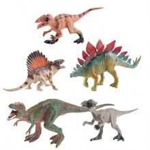 侏罗纪恐龙玩具，逼真立体动物模型，霸王龙 - 彩色 - 查看 13