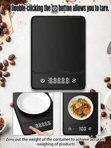 Báscula de cocina de 10 kg de capacidad, de material de acero inoxidable fácil de limpiar, adecuada para hornear y cocinar, puede medir con precisión gramos y onzas, con función de tara, diseño compacto, medición precisa (baterías no incluidas) - Multicolor - Ver 6