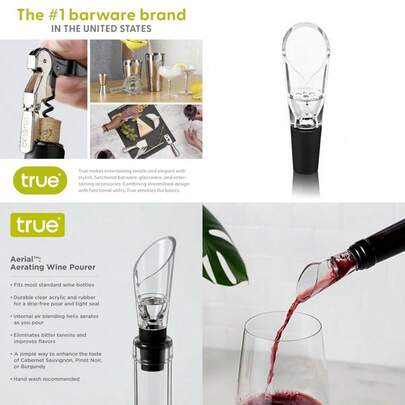 Aerial Wine Aerator Pourer Spout - Aerating Pourers For Wine Bottles Clear