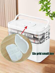 1/2/3/4/5layers Medicine Organizer - Portable Medicine Cabinet With Leather Handle, Empty First Aid Kit For Home Organization Must, School, Dormitory, Travel, RV, Dorm, Ideal Elderly Gift - 白色 - 查看 7