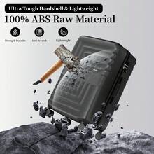 YSTYLE 4-Piece Hardside Luggage Set (12/20/24/28 Inches), With Scratch-Resistant And Impact-Resistant ABS Shells, Spacious Design And Four 360-Degree Spinner Wheels - Black - View 3