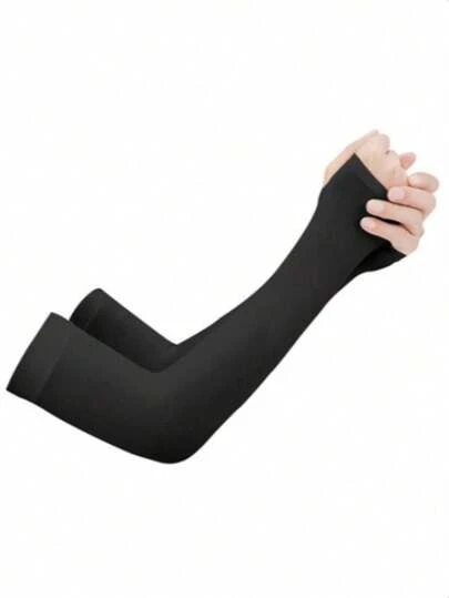 1 Pair Ice Silk Arm Sleeves, Cooling, Breathable, UV Protection For Women & Men, Suitable For Outdoor, Cycling, Driving In Summer