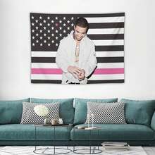 Drake Pink America Flag Pink Wall Tapestry Blanket Funny Poster For College Dorm Decor Room Decoration Gift Merch - 1PC - 查看 3