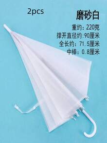 2pcs Transparent Disposable Plastic Umbrella, Automatic Long Handle High-Quality Rainproof Umbrella,Outdoor,Garden,Travel Essentials,Portable Essentials,Beach Essentials,Graduation Season,Commencement,Graduation Ceremony,Graduation Gift,Graduation Present,Graduation Gift,Graduation Present,Congrats Grad,Congratulations Graduate,Valedictorian,Finish School,Graduation Party,Outdoor Essentials,Travel Portable,Hiking Essentials,Camping Essentials,Portable Tools,Summer Essentials ,Summer Portable - Transparent Umbrella - View 9
