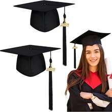 1PC Graduation Cap With Tassels, Adjustable For Adults, Unisex, 2026. - Multicolor - View 1