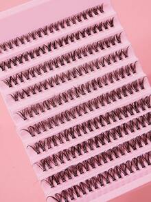 10 Pairs Natural Look False Eyelashes, 8mm-16mm Lash Clusters & Individual Lashes For Daily Wear And Makeup - D - View 3