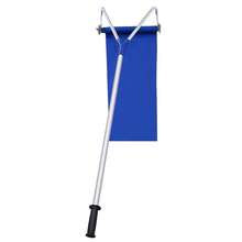 COSTWAY Extendable Lightweight Aluminum Snow Removal Tool Snow Shovel Roof Rake, Blue - A - View 2